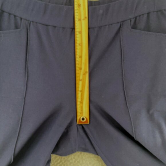 Eileen Fisher Pants Womens Small Navy Pull On Stretch Pocket Ankle Viscose Knit - Picture 7 of 12